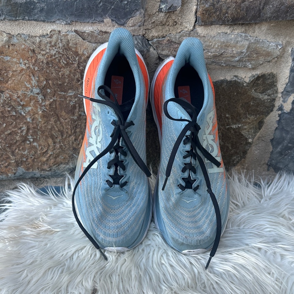 HOKA One One Road Running Shoes Blue Orange Men’s 9D